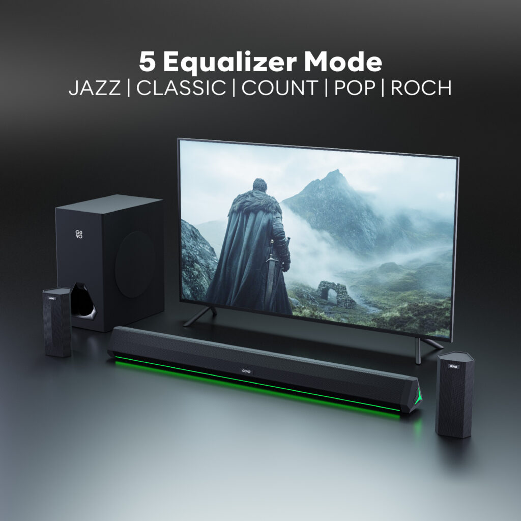 GOVO GoSurround 950 5.1 Channel 500W Wireless Soundbar System with Subwoofer & Satellite Speakers sound bar thumbnail 2