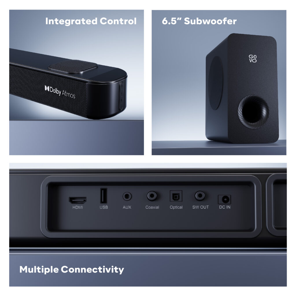 GOVO GoSurround 975 400W 2.1.2 Channel Dolby Atmos Wireless Soundbar with Subwoofer sound bar price comparison image - view 6