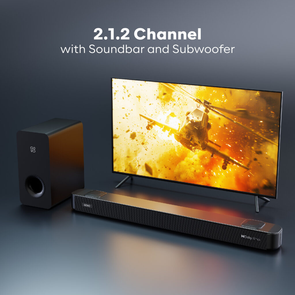 GOVO GoSurround 975 400W 2.1.2 Channel Dolby Atmos Wireless Soundbar with Subwoofer sound bar price comparison image - view 3